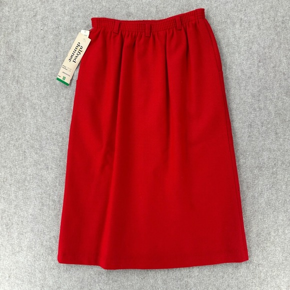 Alfred Dunner Dresses & Skirts - VTG Alfred Dunner Wool Skirt 10‎ With Pockets And Slit Red Fall Old money Retro
